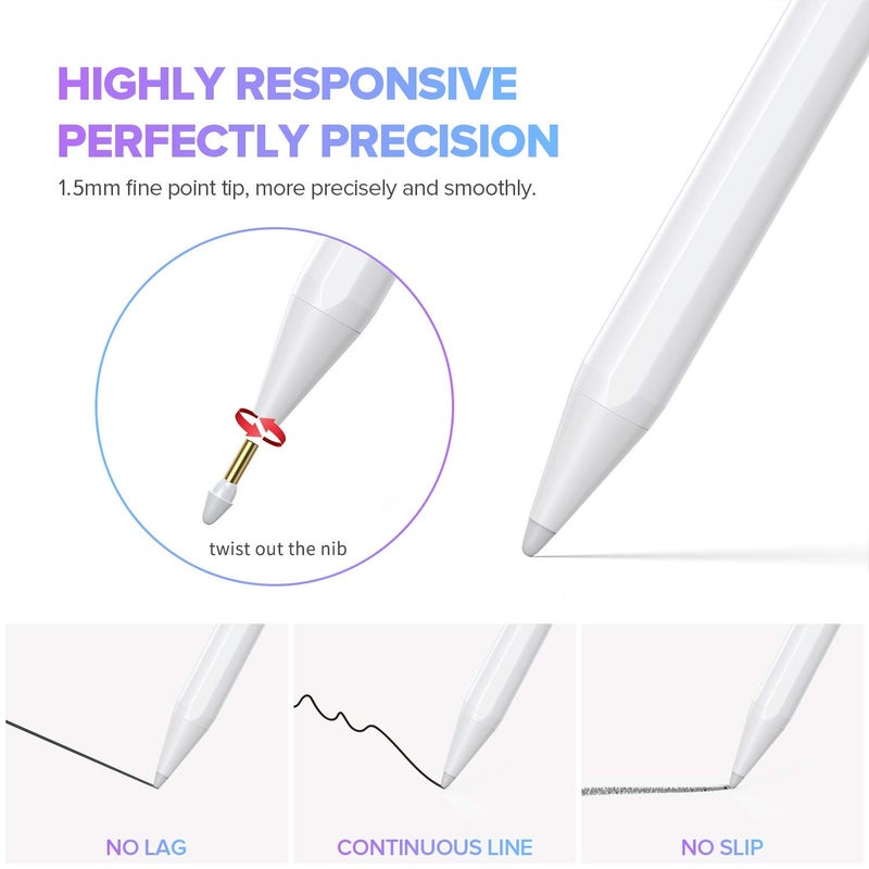 JAMJAKE White Replacement Tips for JAMJAKE K10 Stylus Pen (4 Pack) - Image 3